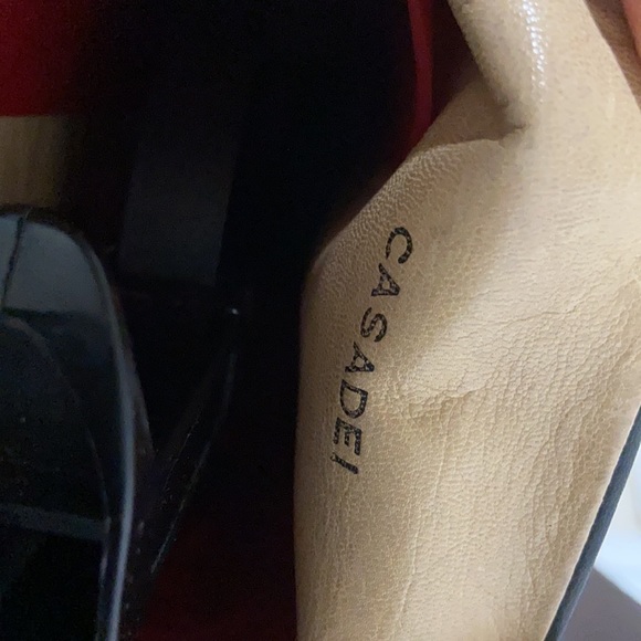 Casadei Black knee high brass leather boot size US 5 - Picture 10 of 13